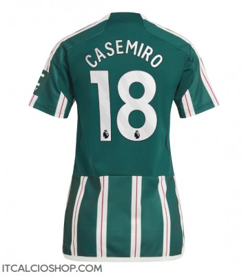 Manchester United Casemiro #18 Seconda Maglia Femmina 2023-24 Manica Corta